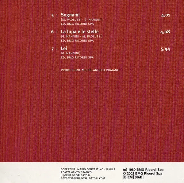 Gianna Nannini California CD album ristampa 2002 pop rock