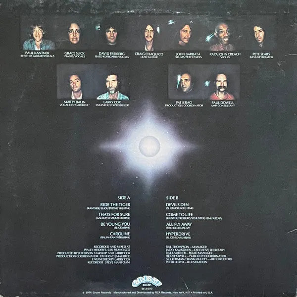 Jefferson Starship Dragon Fly LP vinile USA 1974 rock
