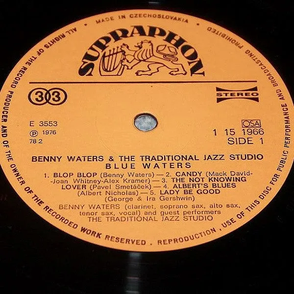 Benny Waters Blue Waters vinile LP dixieland