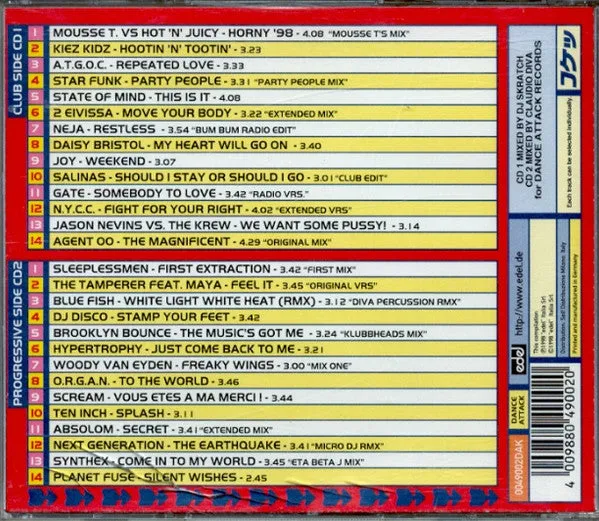 Various Dance Attack doppio CD compilation mixed house