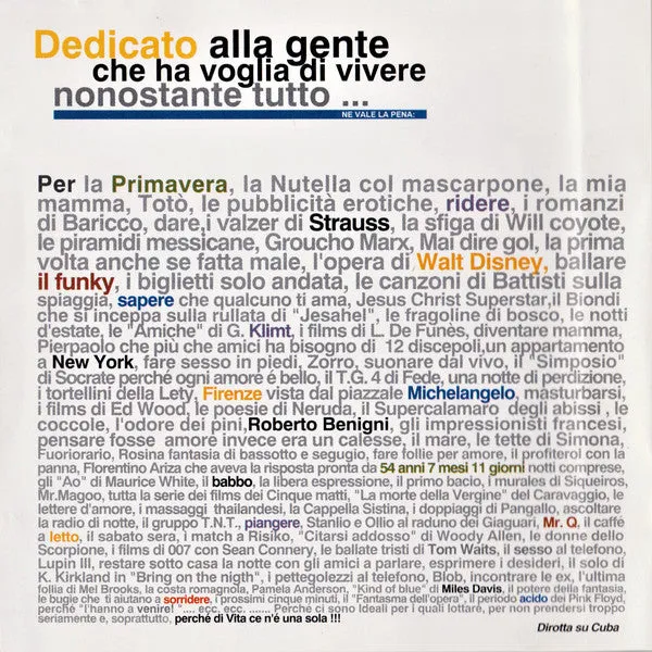 Dirotta Su Cuba Nonostante Tutto CD album 1996