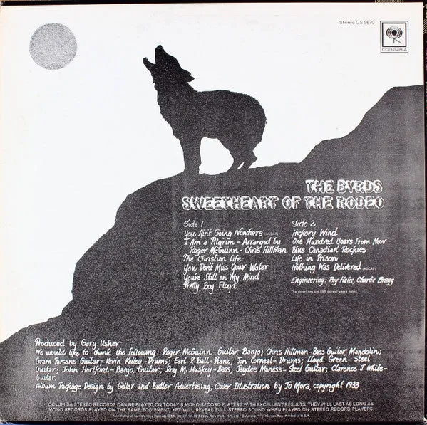 Byrds Sweetheart of the Rodeo LP country rock ristampa NM