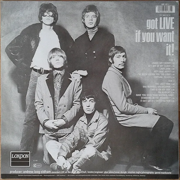 Rolling Stones Got Live If You Want It! LP vinile ristampa 1988 live