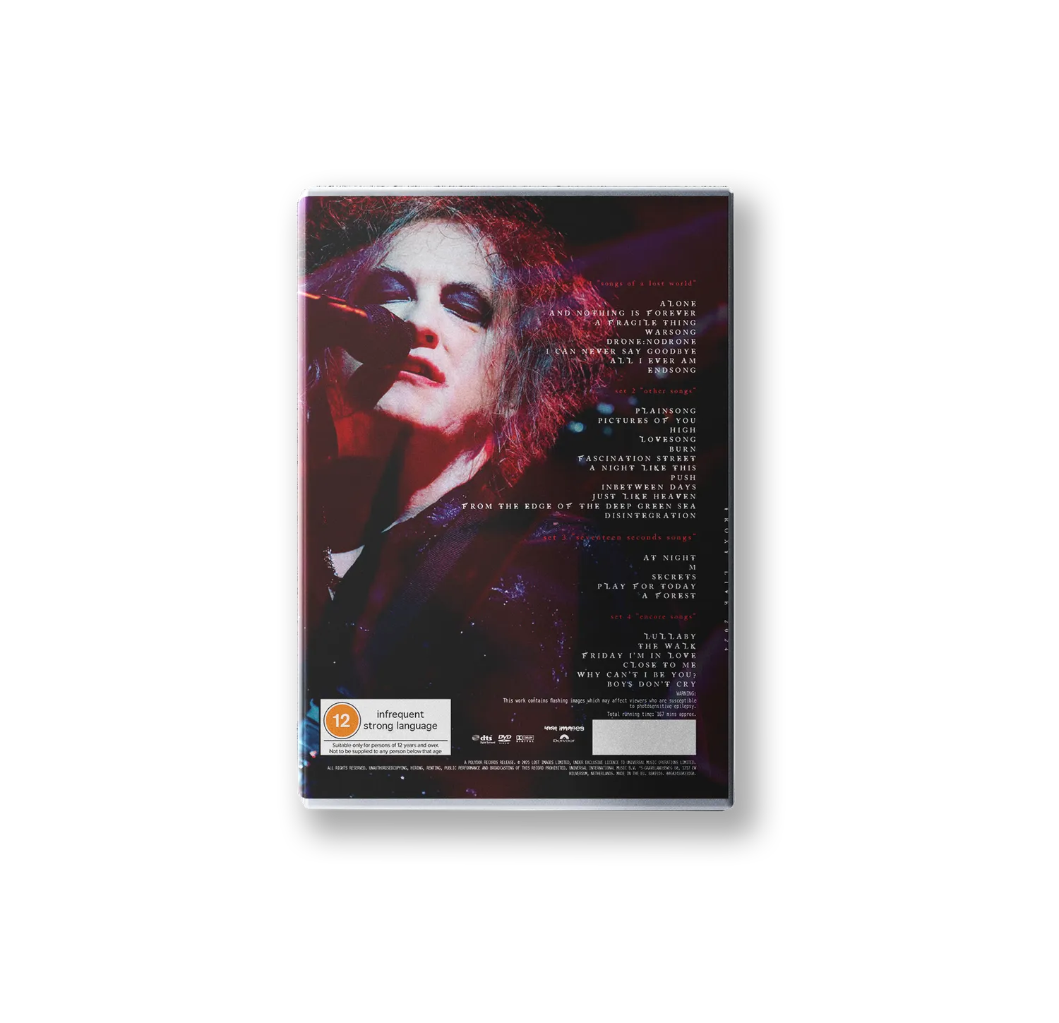 The Cure Show Of A Lost World DVD concerto Troxy 31 brani