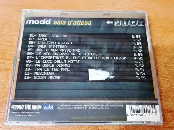 Modà Sala D'Attesa CD album pop italiano 2008