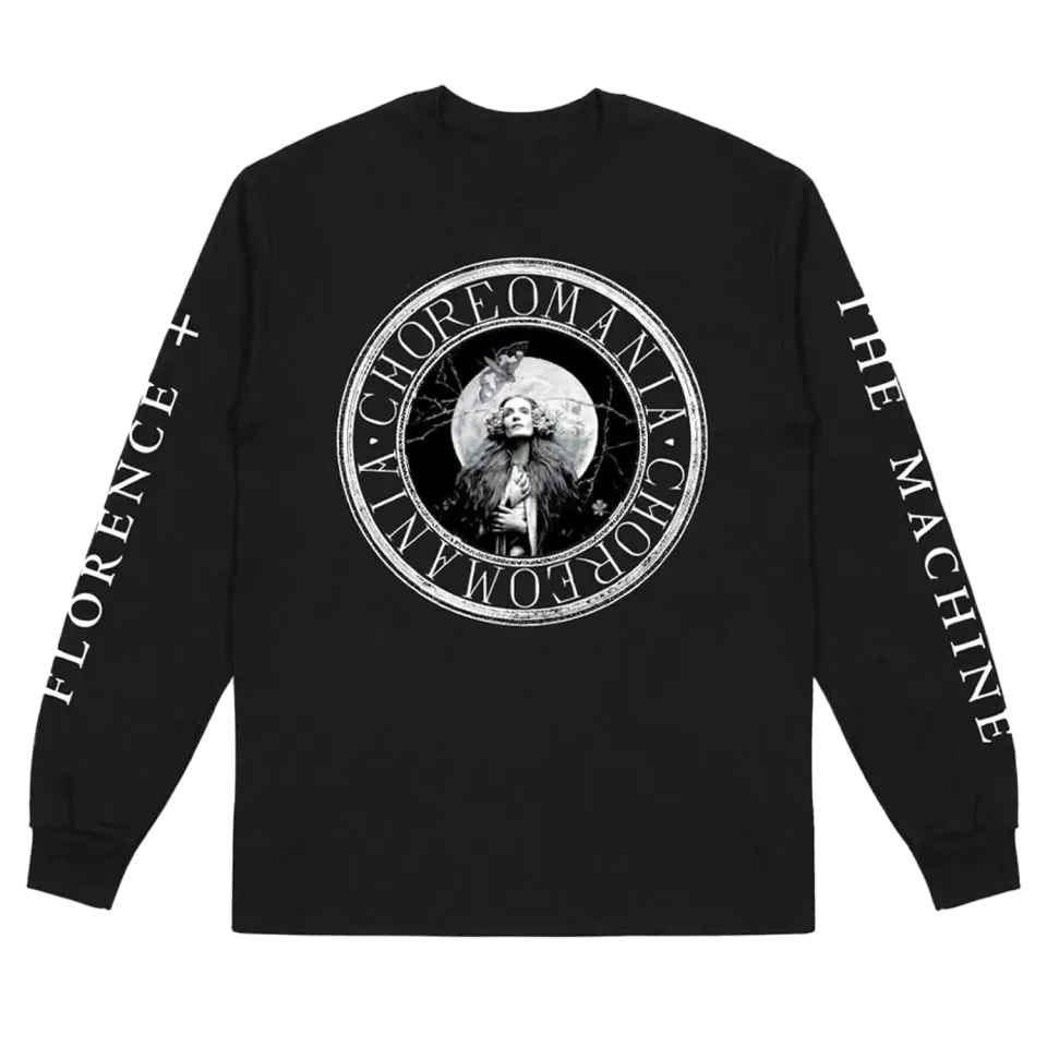 Florence + The Machine Choreomania Maglia Manica Lunga Nera Cotone