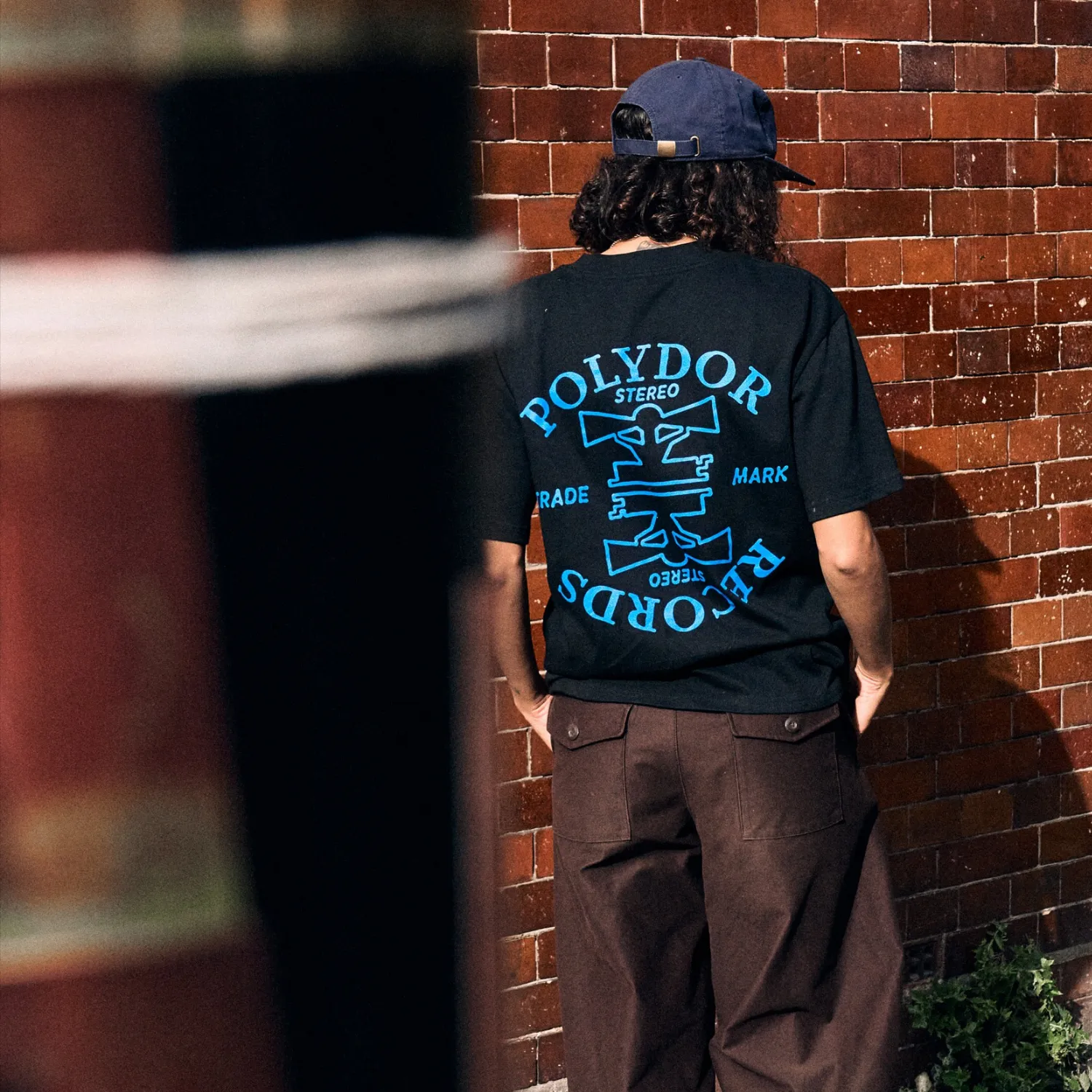 Polydor Records Polydor Tee t-shirt nera boxy cotone