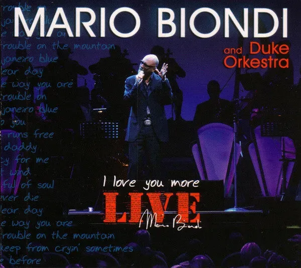 Mario Biondi Duke Orkestra I Love You More Live 2xCD usato