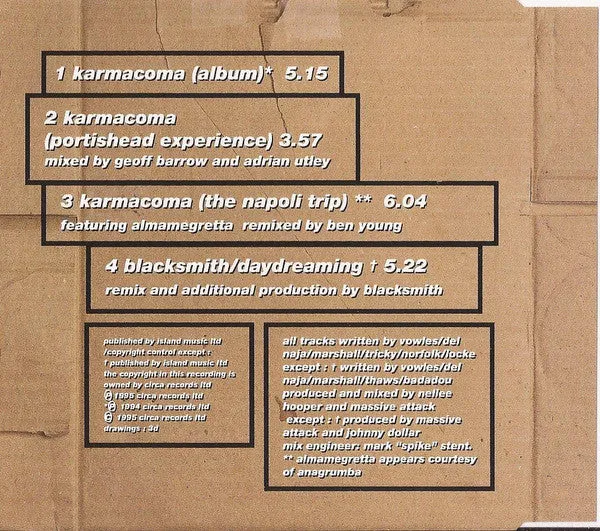 Massive Attack Karmacoma EP CD usato trip hop