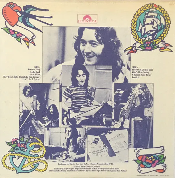 Rory Gallagher Tattoo Vinile LP Giappone Obi Blues 1973