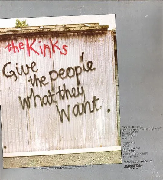 The Kinks Give The People What They Want vinile LP 1981