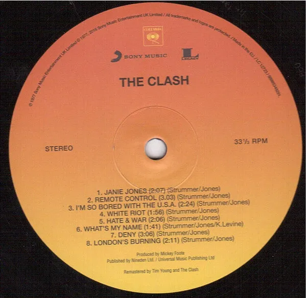 The Clash The Clash vinile LP 180g rimasterizzato