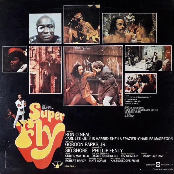 Curtis Mayfield Super Fly vinile LP pressaggio Italia 1972