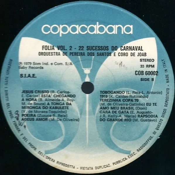 Orquestra Pereira Folia Vol.2 vinile LP samba 1979