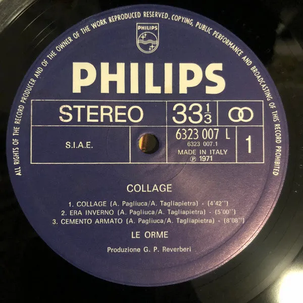 Le Orme Collage vinile LP ristampa gatefold