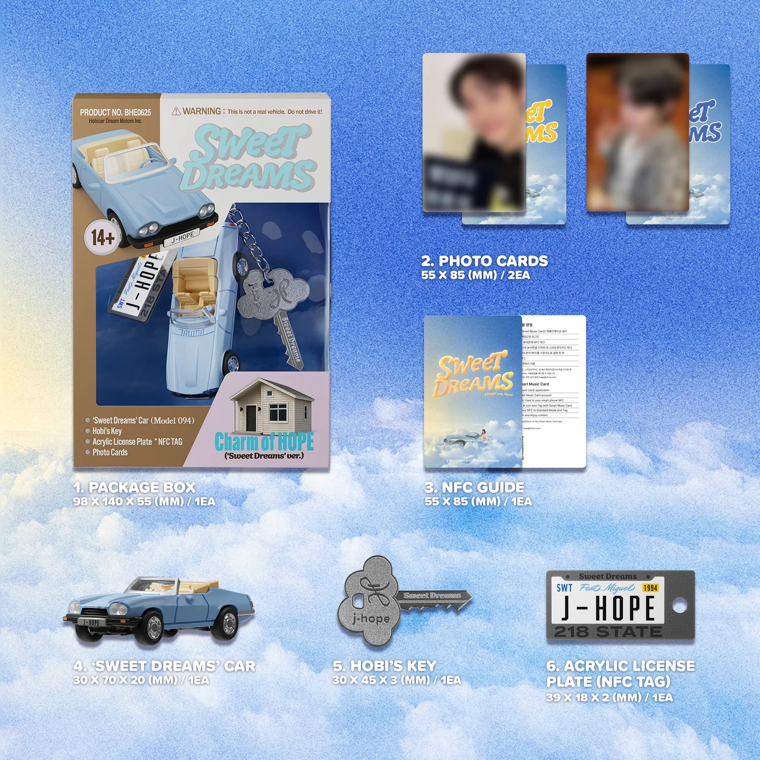 j-hope Charm of HOPE Sweet Dreams ver. box NFC keyring