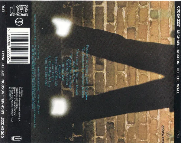 Michael Jackson Off The Wall CD ristampa funk soul