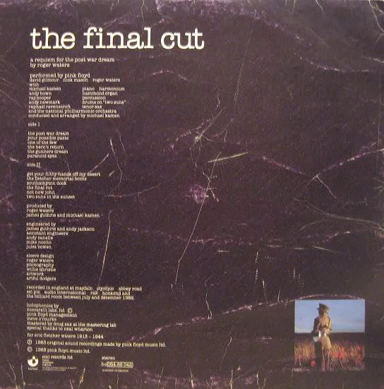 Pink Floyd The Final Cut LP vinile usato prima stampa 1983