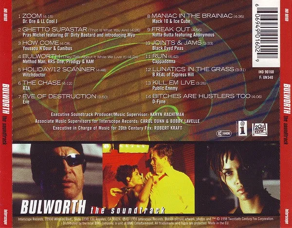 Various Bulworth The Soundtrack CD colonna sonora hip hop VG+